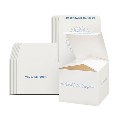 Custom Luxury quadrado Vazio Caixa de papel dobrável Jarros de velas com tampa e caixa Embalagem Caixa automática de fivela inferior