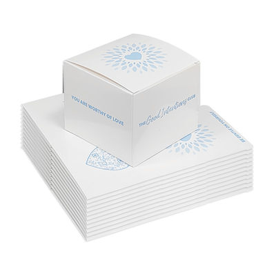 Custom Luxury quadrado Vazio Caixa de papel dobrável Jarros de velas com tampa e caixa Embalagem Caixa automática de fivela inferior