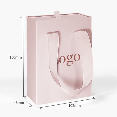 Logotipo personalizado Caixa Deslizante Cartão Luxo High End Caixa de Papel de Presente Colar Bracelet Jewelry Perfumes Caixa de Embalagem com Manopla