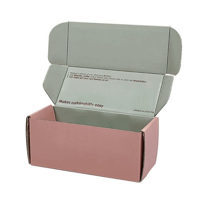 Caixa de correio impressa personalizada Cor-de-Rosa Cosméticos personalizados Caixas de encomenda de correio Obrigado Cartão de papelão de embrulho de presente