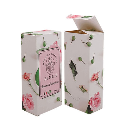 Impressão personalizada Biodegradável Perfumes de beleza Cuidados da pele Cosméticos Caixa de embalagem Estampagem a quente Caixa de papel em relevo