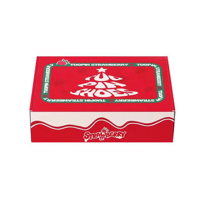 Logotipo personalizado Cartão dobrável Caixa eletrônica corrugada Regalo de férias Embalagem cosmética Caixa de envio Decoração colorida em relevo