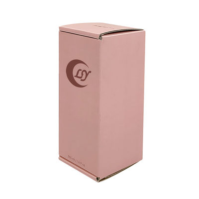 Logotipo personalizado Caixa de jóias rosa Caixa de embalagem de papel cosmético