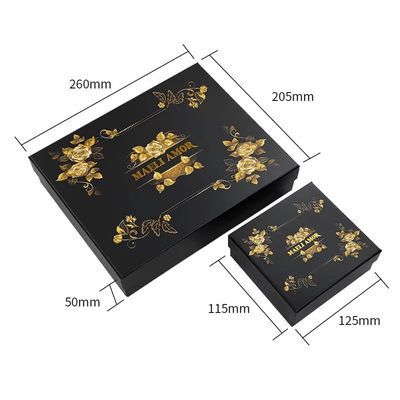 Fábrica Impressão personalizada High End Luxury Jewelry Set Boxes Golden Rose Hair Rope Headdress Box Packaging