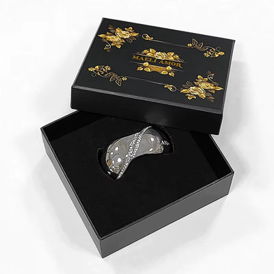 Fábrica Impressão personalizada High End Luxury Jewelry Set Boxes Golden Rose Hair Rope Headdress Box Packaging