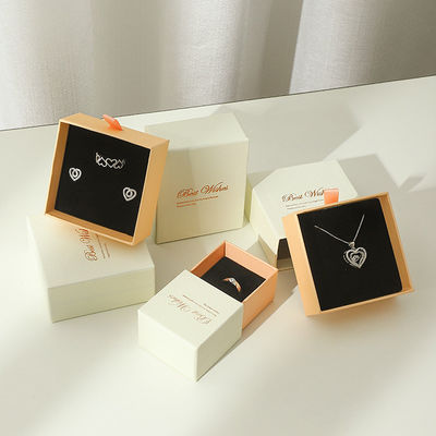 Conjunto de cosméticos personalizados Caixa deslizante rígida de arrastão de jóias Embalagem de presente Caixa de papel com inserção
