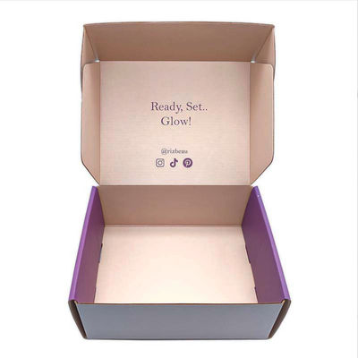 Design de logotipo personalizado CMYK / PANTONE Impressão Papel corrugado reciclável Luxury Skin Care Cosméticos Embalagem Caixas de correio