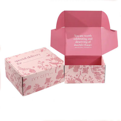 Design de logotipo personalizado CMYK / PANTONE Impressão Papel corrugado reciclável Luxury Skin Care Cosméticos Embalagem Caixas de correio