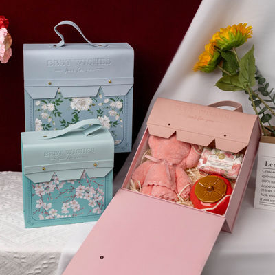 Custom High End Desenho personalizado de papel reutilizável maleta de presente caixa para crianças