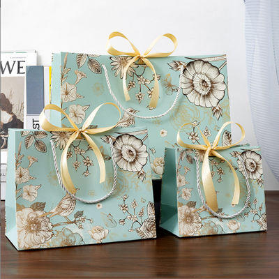 Saco de Papel Personalizado por Atacado Embalagem Ecológica para Compras Saco de Presente Saco de Papel Impresso com Seu Próprio Logotipo
