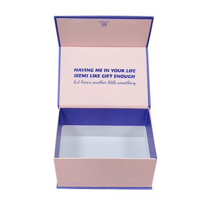 Caixa de Presente de Joias Magnética Quadrada Azul com Logotipo Personalizado para Presente de Luxo
