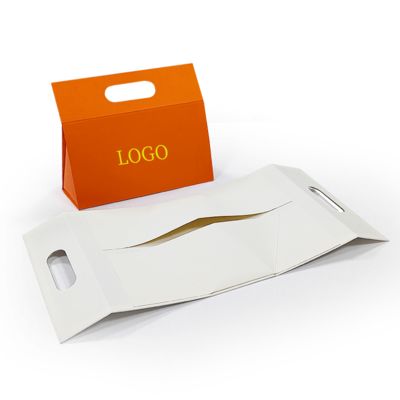Caixa de presente dobrável com formato especial e design exclusivo personalizado com seu próprio logotipo, portátil com alça