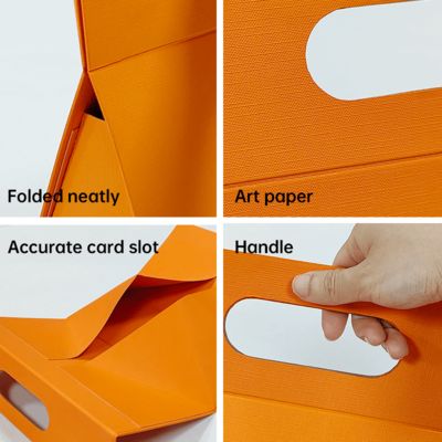 Caixa de presente dobrável com formato especial e design exclusivo personalizado com seu próprio logotipo, portátil com alça