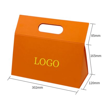 Caixa de presente dobrável com formato especial e design exclusivo personalizado com seu próprio logotipo, portátil com alça