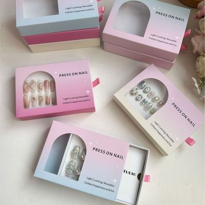 Caixas de Embalagem de Joias de Luxo Ecológicas para Brincos Papelão Reciclado Forro de Esponja Técnica de Estampagem Carteira de Velas