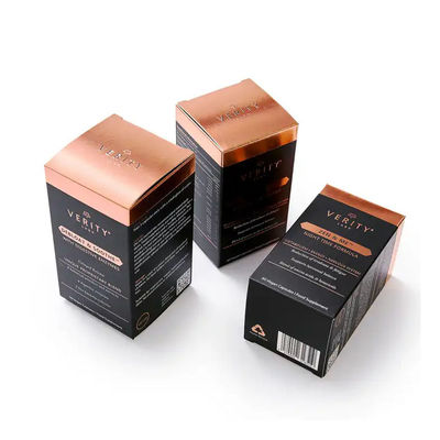 Tubos de gloss labial transparentes com folha de ouro e logotipo personalizado impresso em caixas de papel duráveis para óleo de esmalte CMYK, shampoo