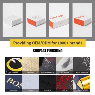2 mm de espessura Custom 6x6x2 caixas de envio onduladas com estampagem de folha de ouro e amostras gratuitas de louça reciclável