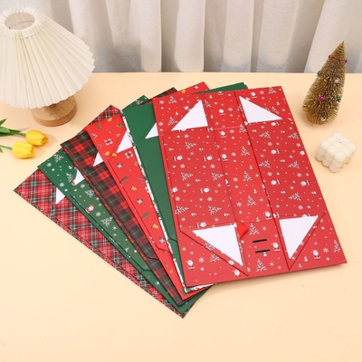Pequena Empresa Unique Faixa Para meias Custom Luxury Cartão de Natal Caixa de Presente Com fecho magnético UV laminação