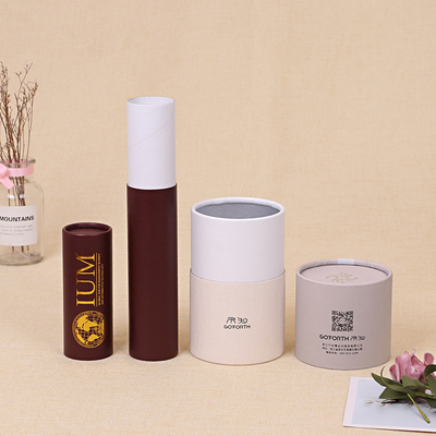 Embalagem de tubo de vela ecológica Caixas de presente de tubo de papel biodegradável para potes de vidro