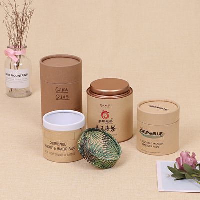 Embalagem de tubo de vela ecológica Caixas de presente de tubo de papel biodegradável para potes de vidro