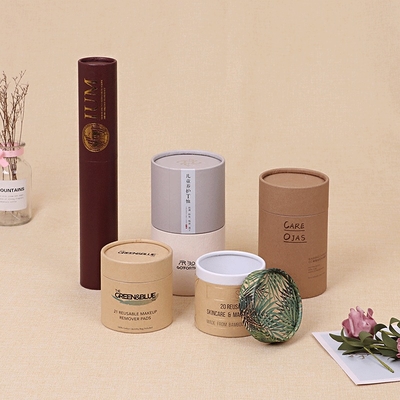 Embalagem de tubo de vela ecológica Caixas de presente de tubo de papel biodegradável para potes de vidro