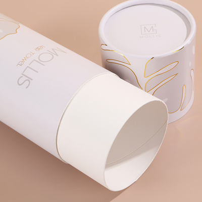 Caixas de tubos personalizadas premium para perfume, cuidados com a pele, papelão reciclável, embalagens de tubos redondos de papel com impressão de logotipo