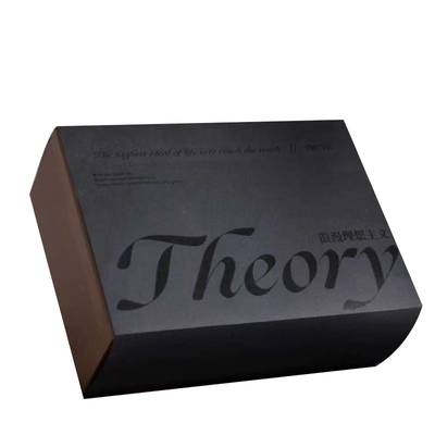 Eco-friendly Custom Zipper Mailer Box Cartão corrugado Laminado preto mate Verniz UV