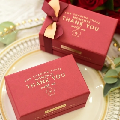 ISO9001 Customize Luxury Perfume Packaging Gift Box Two Pieces Lid and Base Bow Tie Caixa de papelão para cosméticos