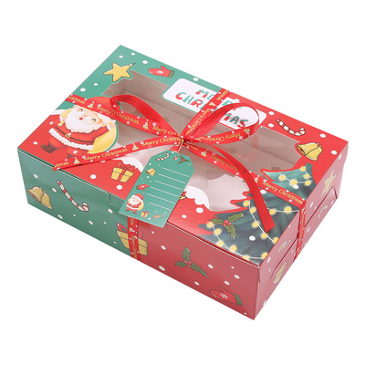 Caixas de Presente de Natal de Luxo 2025 Embalagem de Papel Kraft Festiva Caixas de Presente Personalizadas Impressas para a Época Festiva
