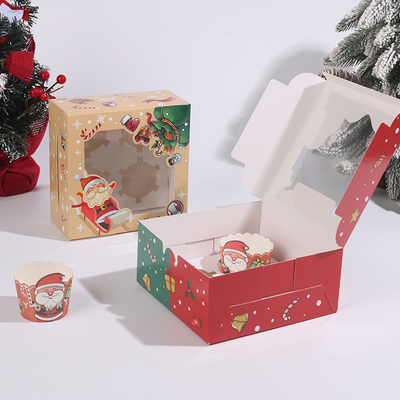 Caixas de Presente de Natal de Luxo 2025 Embalagem de Papel Kraft Festiva Caixas de Presente Personalizadas Impressas para a Época Festiva