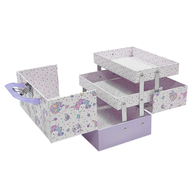 Eco-friendly Custom Kids Toy Gift Box Luxury Rigid Cardboard Suíte estilo com alça de metal