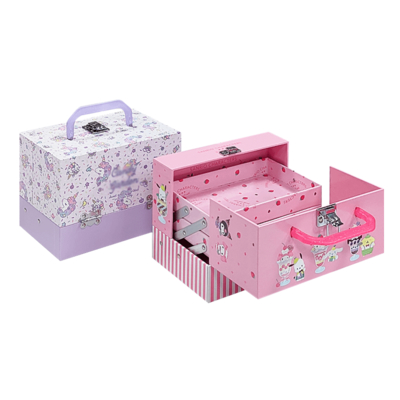 Eco-friendly Custom Kids Toy Gift Box Luxury Rigid Cardboard Suíte estilo com alça de metal