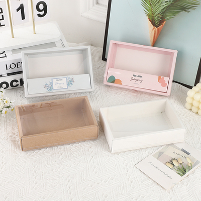 Caixa de presente de vestuário personalizada de alta qualidade para meias, roupa interior, acessórios de vestuário, design de manga de embalagem com janela