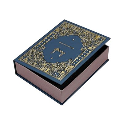 Embalagem de caixa de presente em forma de livro de luxo com impressão personalizada para velas de marca Solução de presente premium para casamentos e feriados