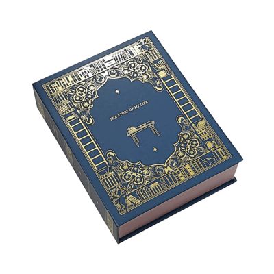 Embalagem de caixa de presente em forma de livro de luxo com impressão personalizada para velas de marca Solução de presente premium para casamentos e feriados
