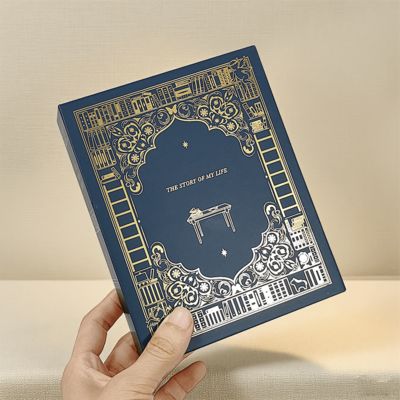 Embalagem de caixa de presente em forma de livro de luxo com impressão personalizada para velas de marca Solução de presente premium para casamentos e feriados