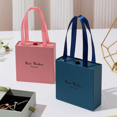 Caixas de joias de papel kraft personalizadas de luxo para brincos e colares Embalagem de presente ecológica e reciclável para anéis para mulheres