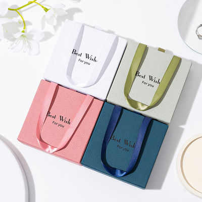 Caixas de joias de papel kraft personalizadas de luxo para brincos e colares Embalagem de presente ecológica e reciclável para anéis para mulheres