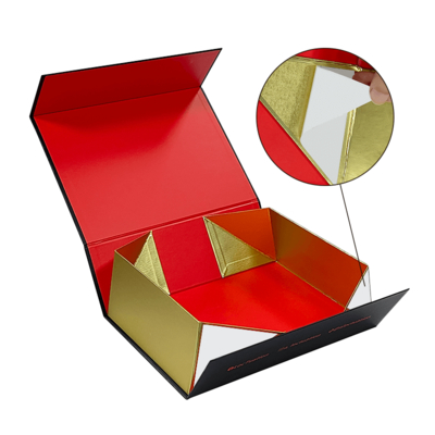 Premium Custom Logo Luxury Large Matte Rigid Paper Cardboard Black Foldable Vazio Caixa Magnética ISO9001