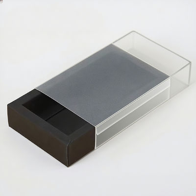 Caixas de embalagem personalizadas de alta qualidade Caixa de papel Kraft com janela PET transparente