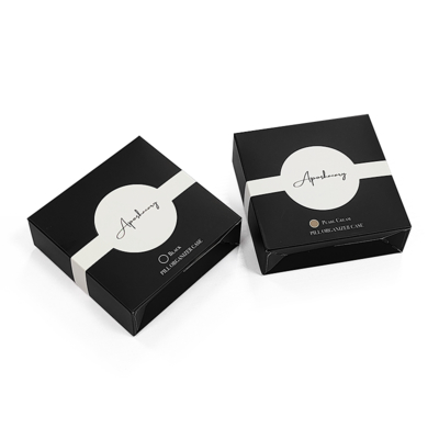 Embalagem de caixa reciclável com logotipo personalizado e ecológica para maquiagem, brilho labial, esmalte e óleo