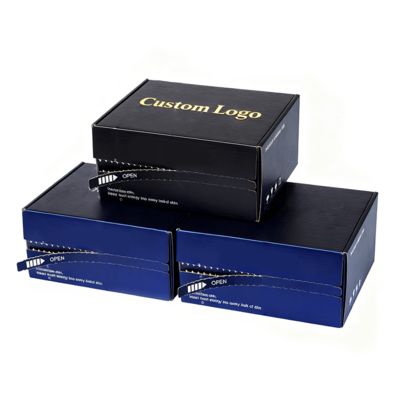 Caixas de Papelão Ondulado com Selagem Automática Personalizadas para Embalagem de Roupas, Cosméticos, Perfume e Tampa, com Faixa de Rasgo e Impressão