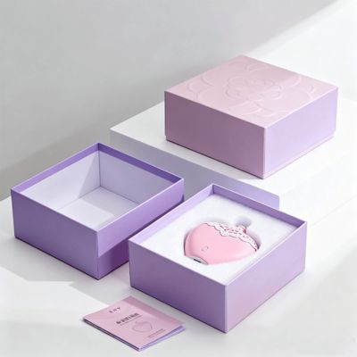 Custom Unique 50ml Perfume Gift Set Box Women's Pink Capuz rígido e caixas de base Embalagem de aromaterapia feita de papel