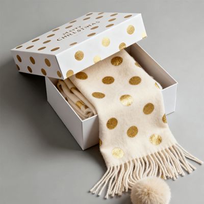 Caixas de presente de Natal de luxo personalizadas, cartão rígido fosco para embalagem de lenço, vestido, roupa íntima, camisa, materiais assépticos reciclados