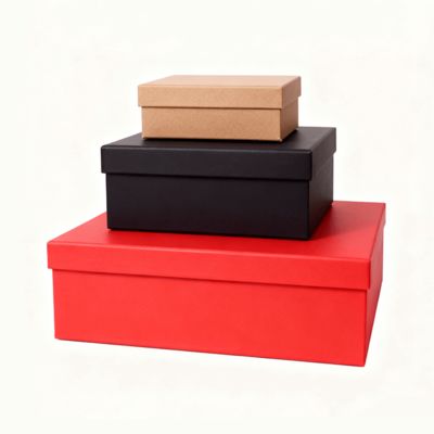 Conjunto de Caixas de Presente Planas de Luxo Personalizadas com Tampa Laranja e Saco de Papel com Laminação Fosca, Relevo e Impressão de Foil Dourado