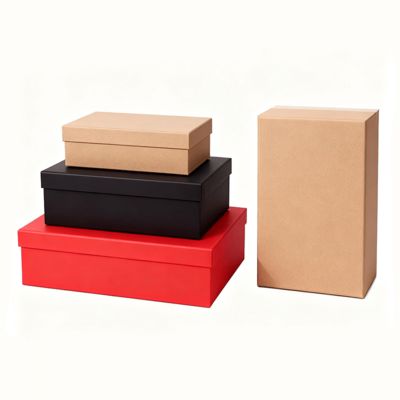 Conjunto de Caixas de Presente Planas de Luxo Personalizadas com Tampa Laranja e Saco de Papel com Laminação Fosca, Relevo e Impressão de Foil Dourado