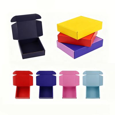Caixa de Papelão Ondulado Personalizada 13*13*3cm Pequena Colorida para Envio de Vestuário Laminação Brilhante Materiais Reciclados para Envio de Velas