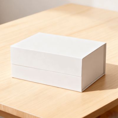 Caixas de presente magnéticas pretas rasas A5 vazias para embalagem de varejo em cartão com impressão de estampagem e envernizamento