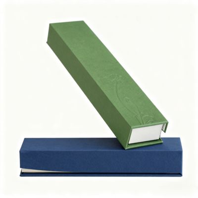 Caixa de incenso retangular de cor sólida de luxo Embalagem de papel kraft personalizada para presentes Caixas rígidas Forro de esponja Estampagem