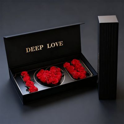 Caixas de Presente Florais Personalizadas Populares EU AMO VOCÊ Ecológicas Recicladas Embalagens de Papel Magnético para Caixa de Presente de Rosas